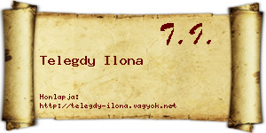 Telegdy Ilona névjegykártya